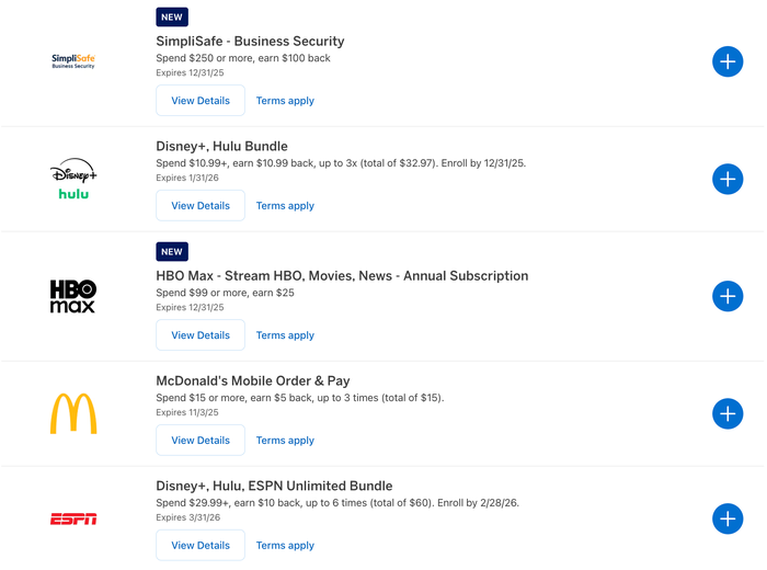 Amex Offer option examples Amex Offer option examples