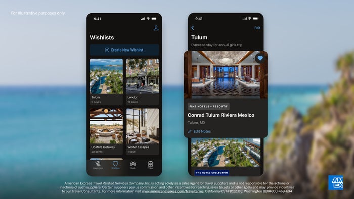 Amex Travel App Wishlist Amex Travel App Wishlist