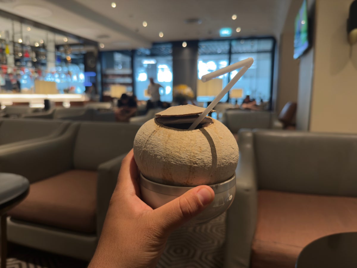 Bangkok Singapore Lounge coconut drink