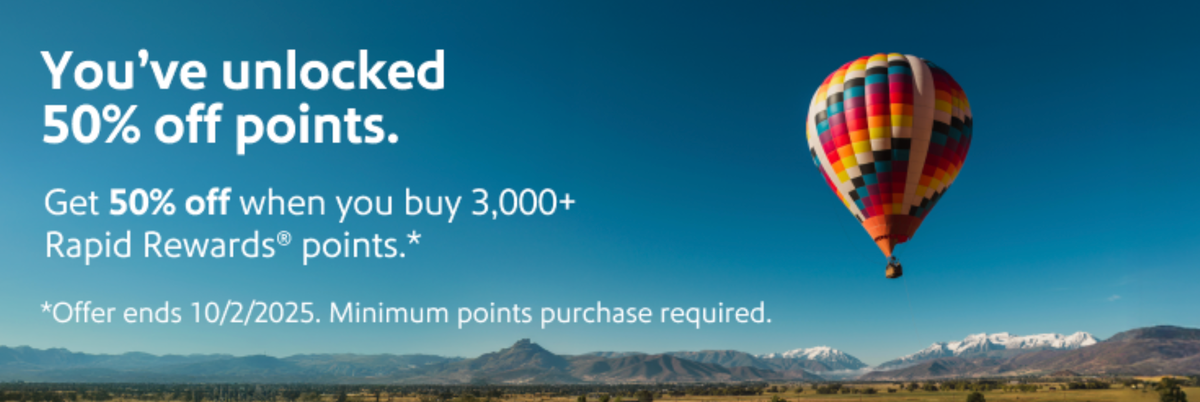 Buy Southwest points offer September 2025