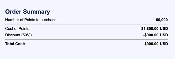 Buy Southwest points pricing September 2025