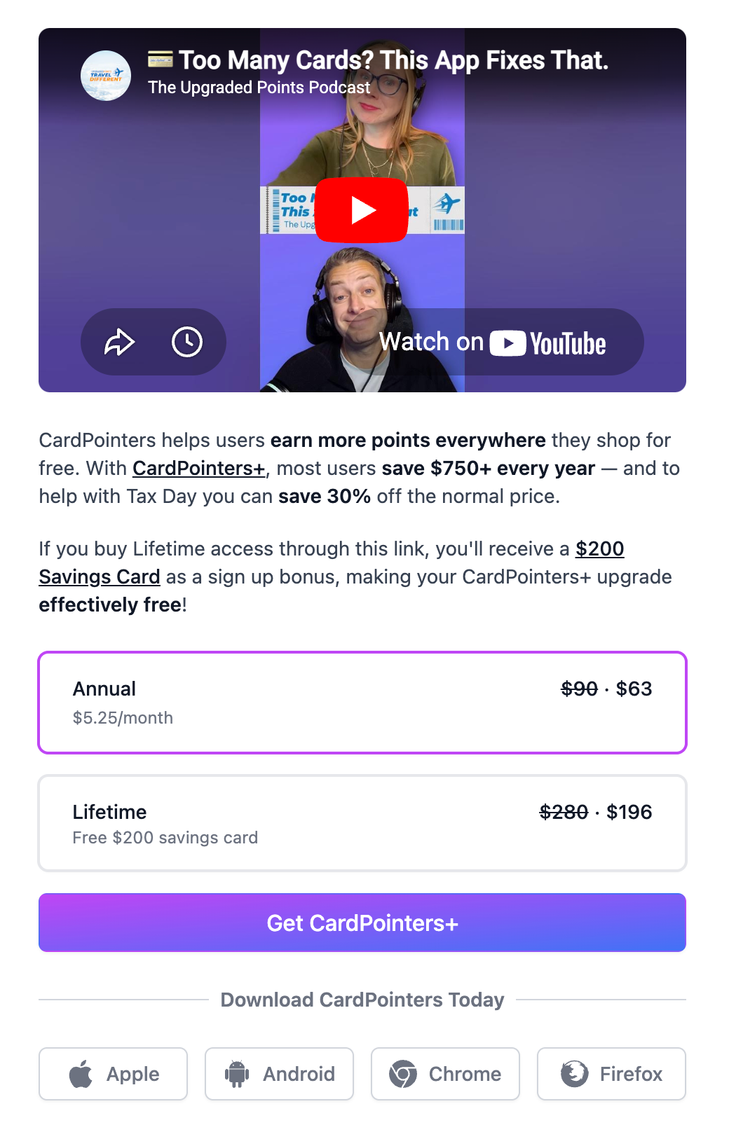 CardPointers 30% discount