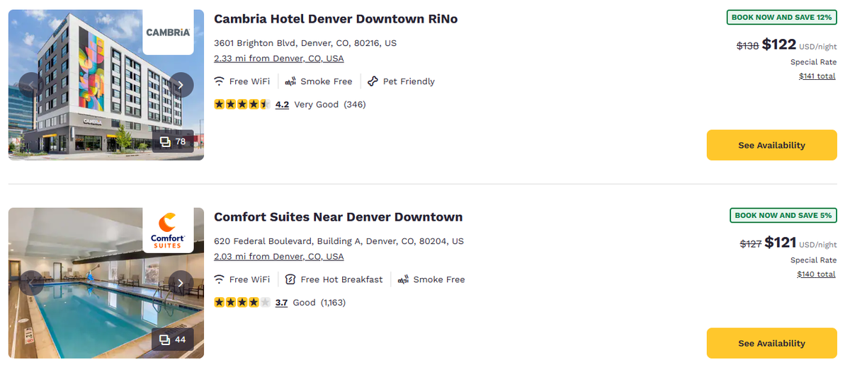Choice Hotels military discount results