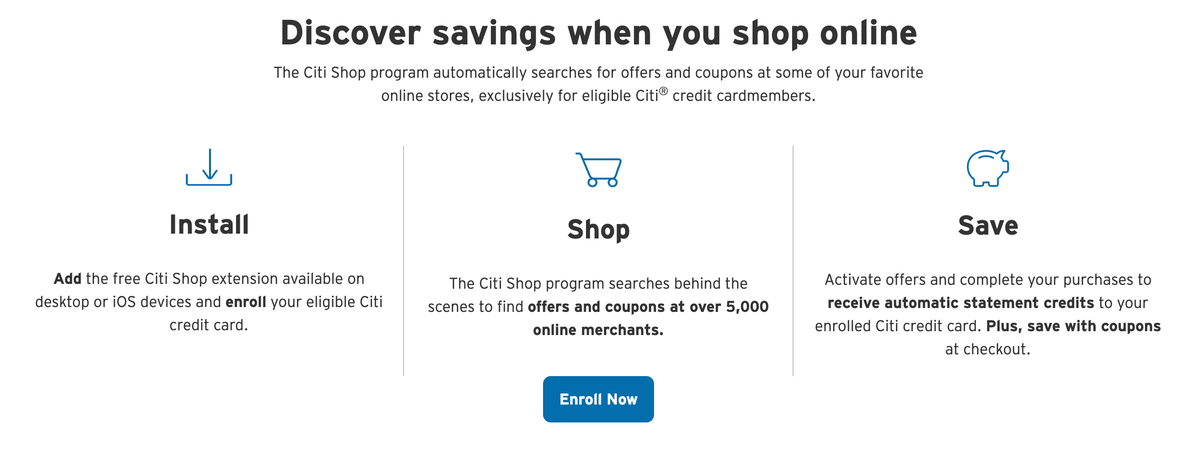 Citi Shop how it works