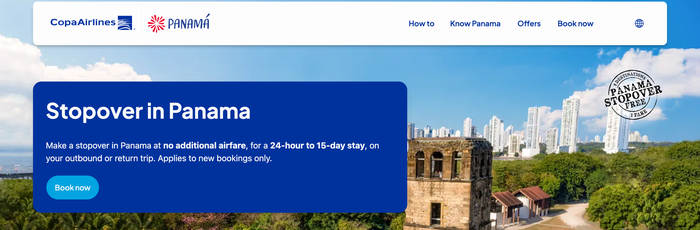 Copa Airlines stopover in panama