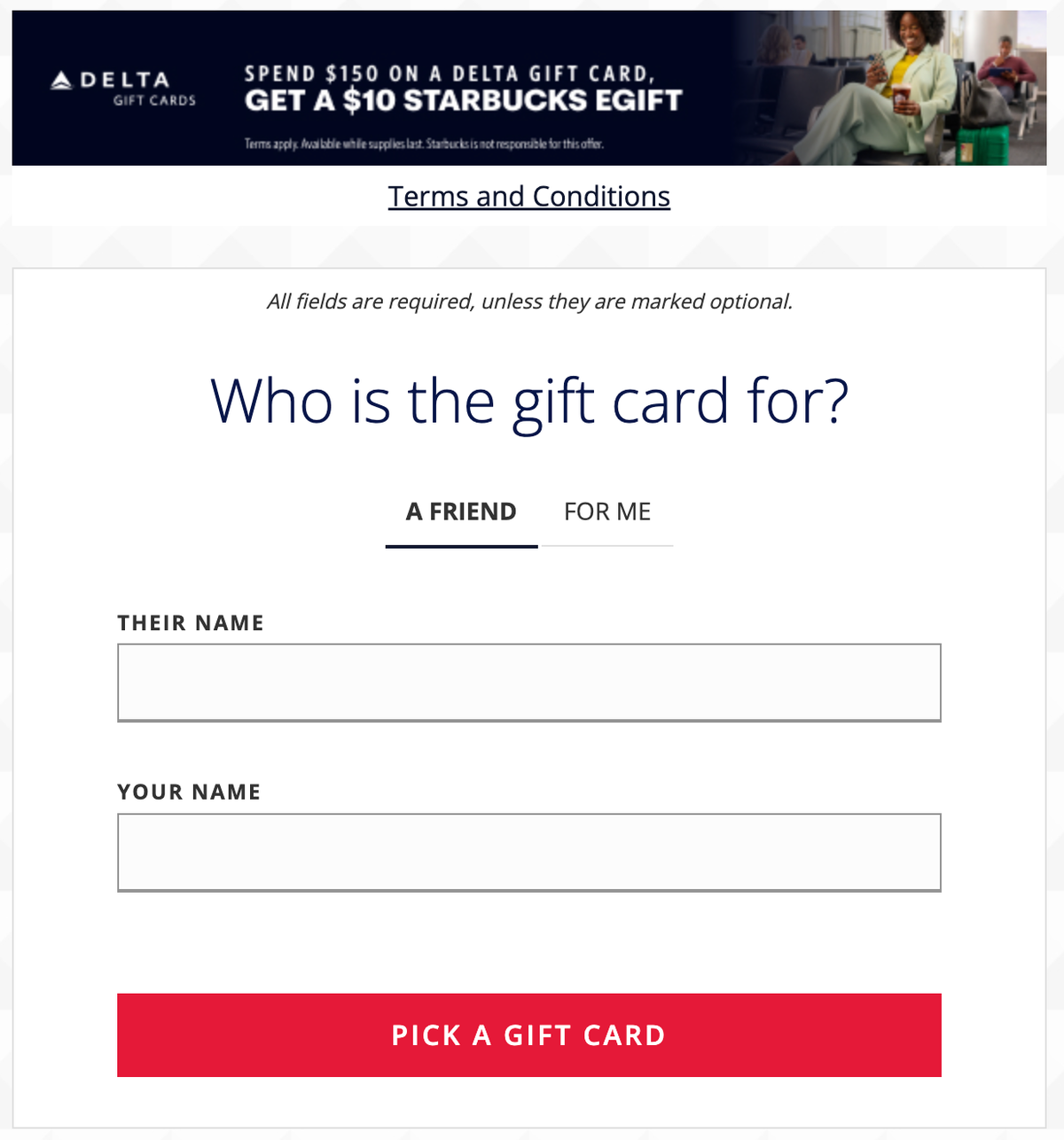 Delta Starbucks gift card promotion September 2025