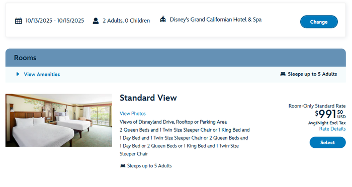 Disneys Grand Californian Resort Spa rate Disneys Grand Californian Resort Spa rate