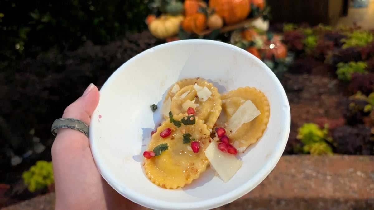 EPCOT Food & Wine Festival 2025 Forest & Field pumpkin marscapone ravioli