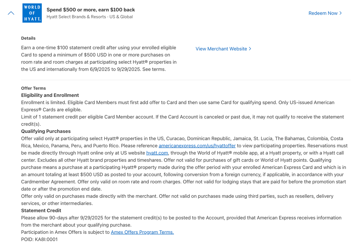 Extended Amex Offer Hyatt 2025