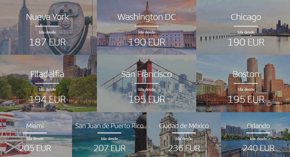 Flight rates from Madrid