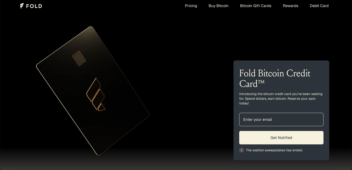 Fold credit card