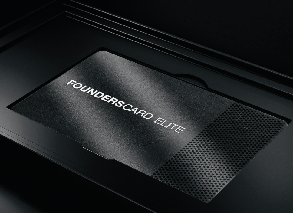 FoundersCard Elite card in box