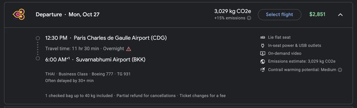 Google Flights Thai Airways CDG BKK Google Flights Thai Airways CDG BKK