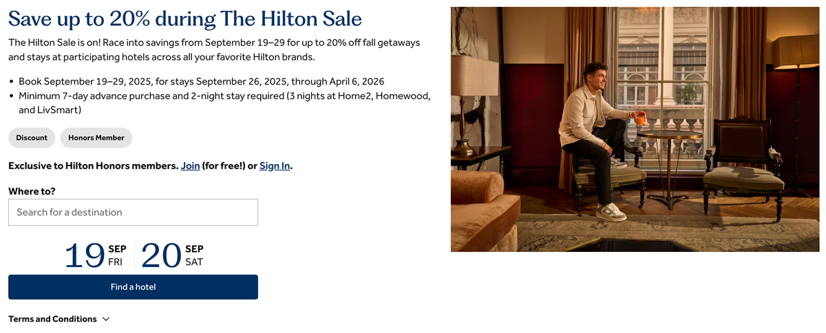 Hilton 20 sale September 2025