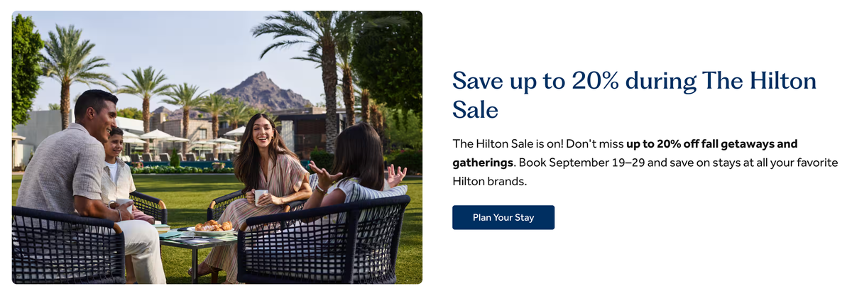 Hilton Americas sale September 2025