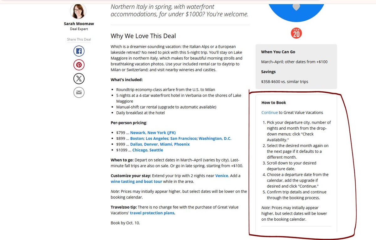 How To Book click through