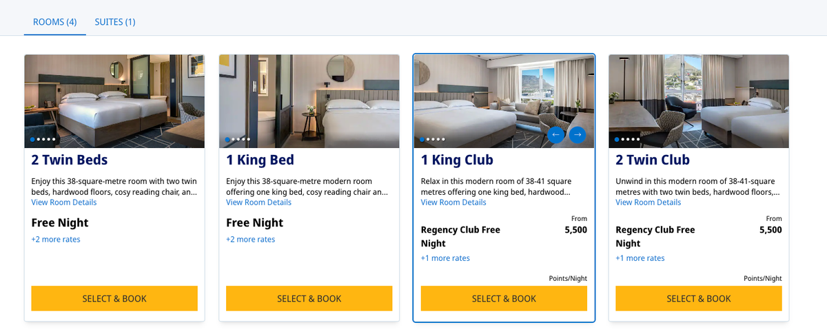 Hyatt Regency Cape Town Club booking