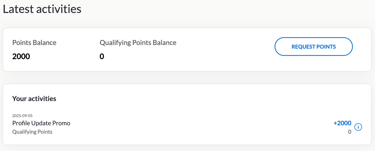 ITA profile update bonus activity September 2025
