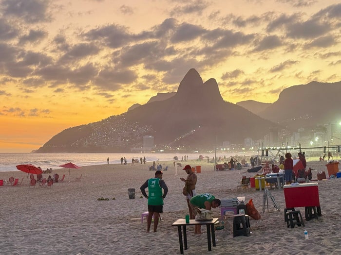 Ipanema Beach sunset Brazil Ipanema Beach sunset Brazil