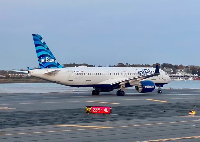 JetBlue Airbus A220 at Boson Logan BOS JetBlue Airbus A220 at Boson Logan BOS
