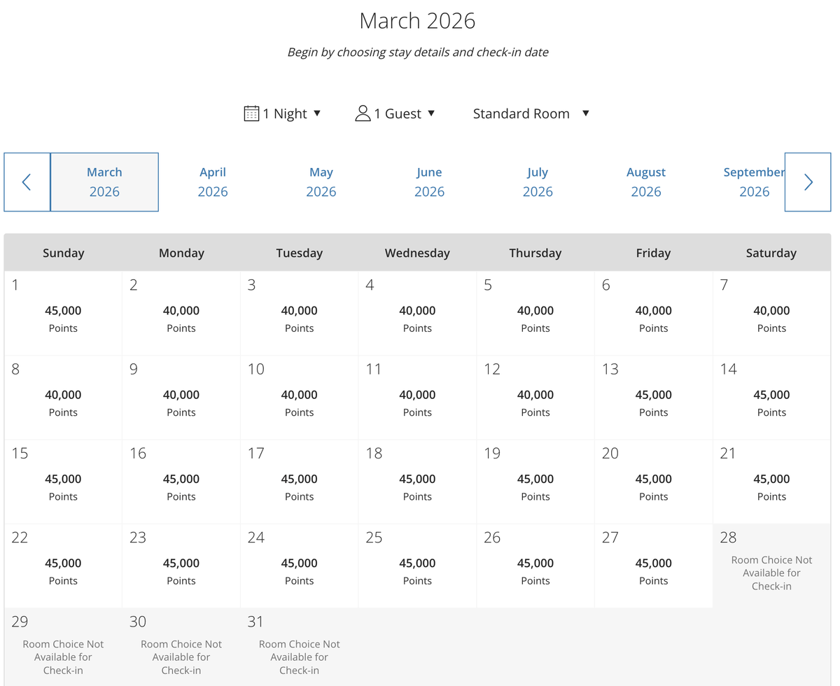 Park Hyatt Tokyo availability March 2026
