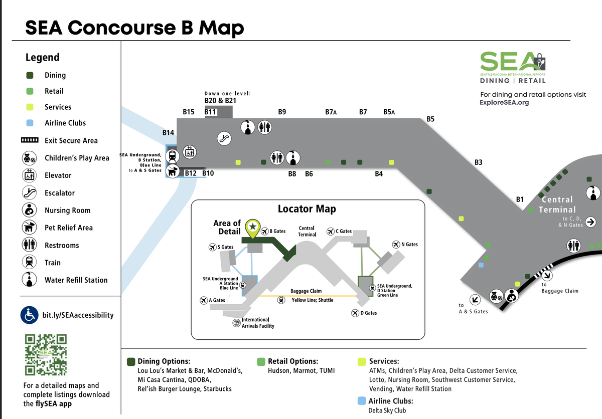 Sea Tac Concourse B 2025