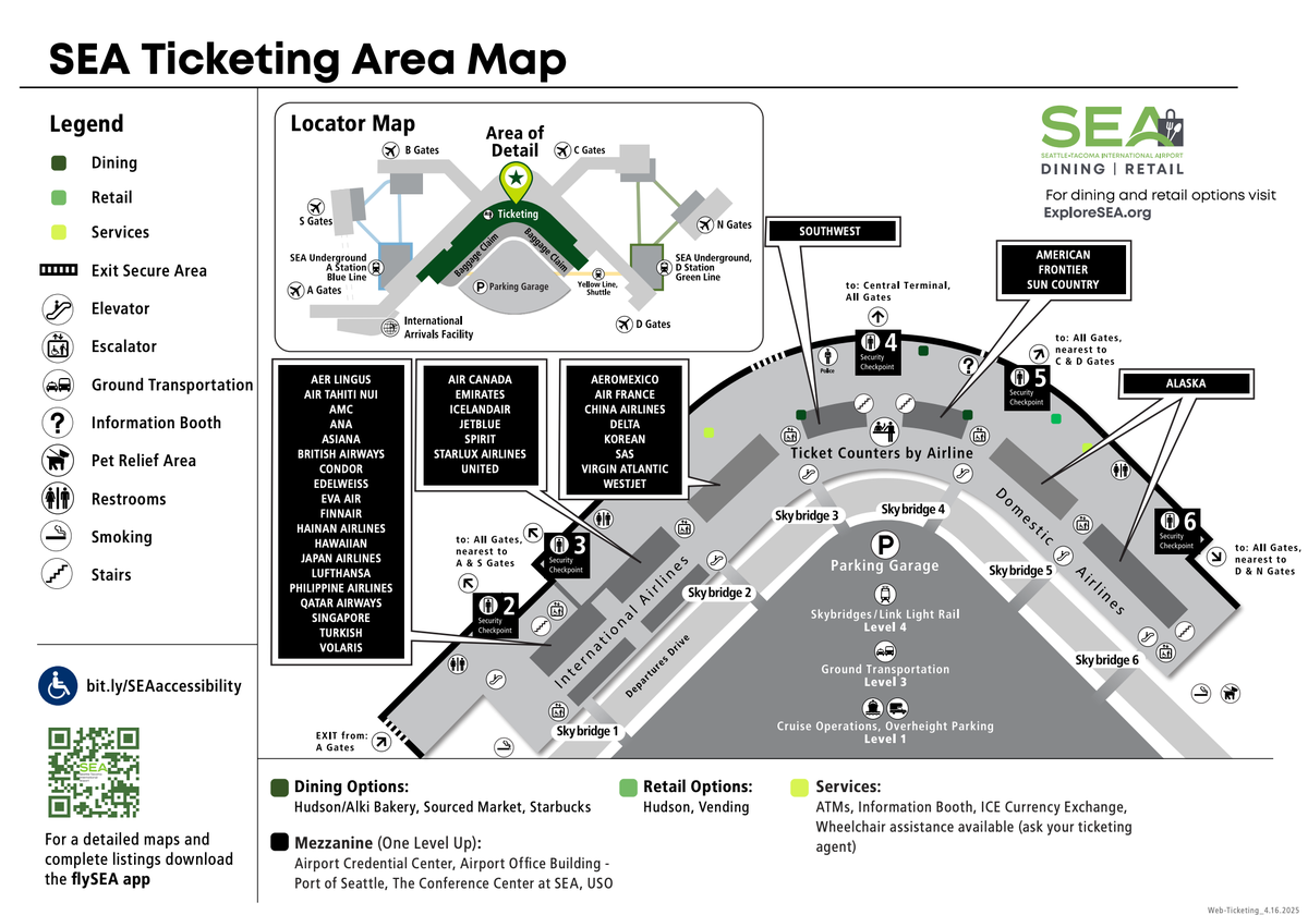 Sea Tac ticketing map 2025