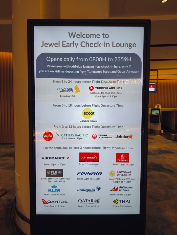 Singapore Changi Airport Jewel Early Check In Singapore Changi Airport Jewel Early Check In