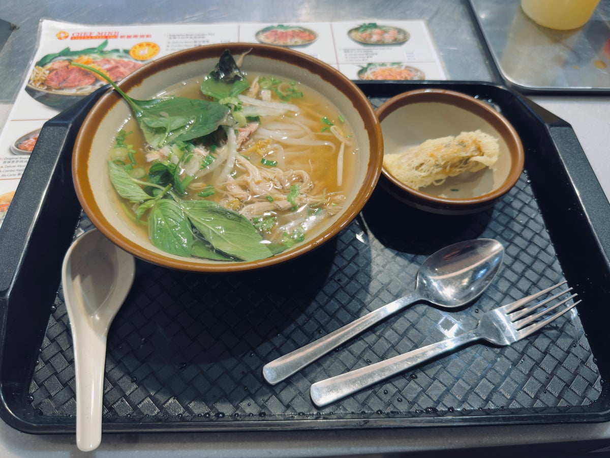 Singapore Changi Airport Pho meal