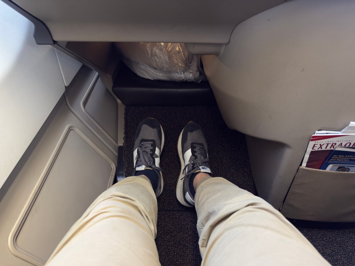South African Airways narrow footwell