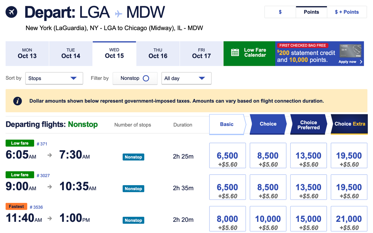 Southwest Award Search