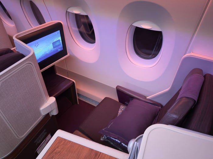 Thai Airways Royal Silk window seat Thai Airways Royal Silk window seat