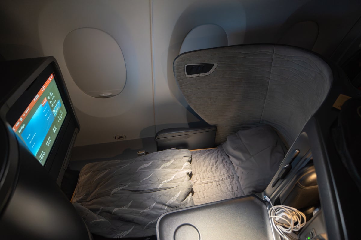 Turkish Airlines business class bed