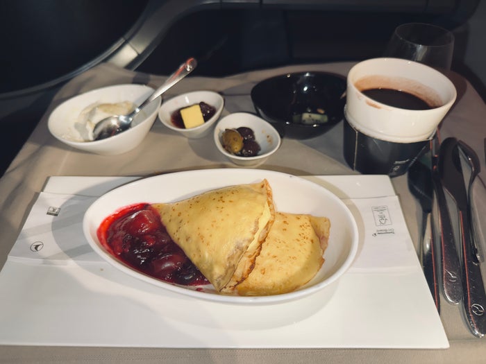 Turkish Airlines business class crepe Turkish Airlines business class crepe