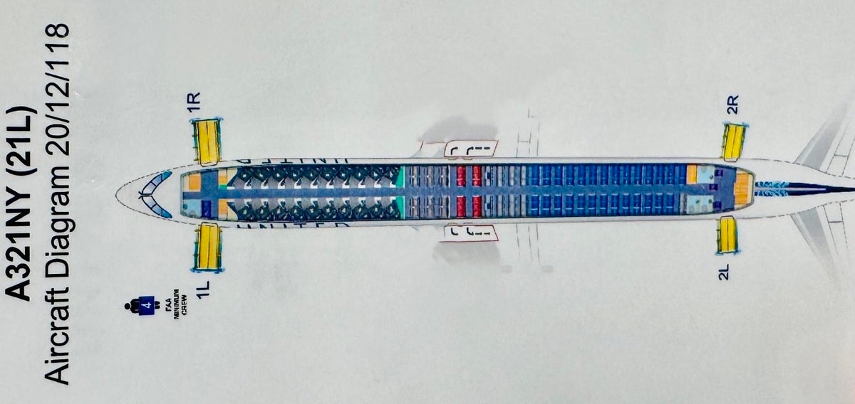 United Airbus A321XLR tentative seat map