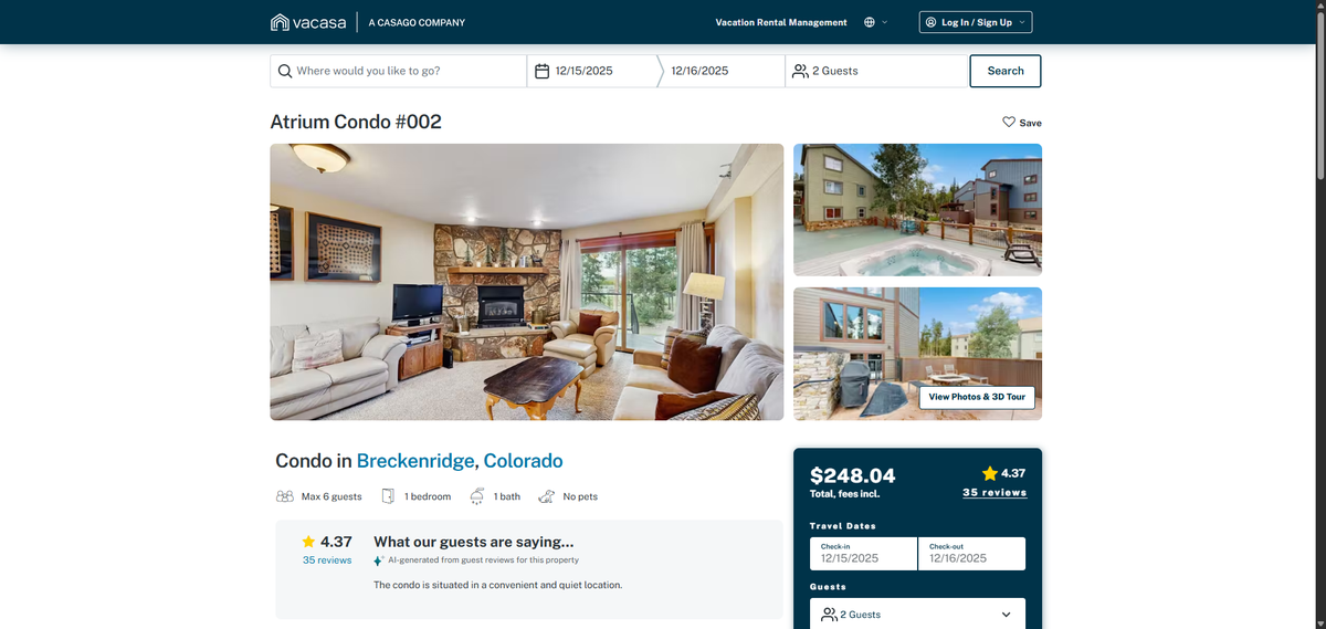 Vacasa property example