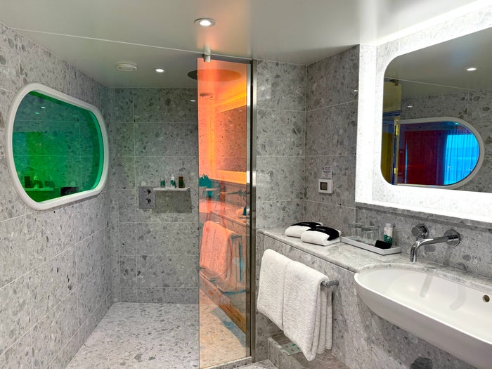 Virgin Voyages Brilliant Lady Massive Suite shower Virgin Voyages Brilliant Lady Massive Suite shower