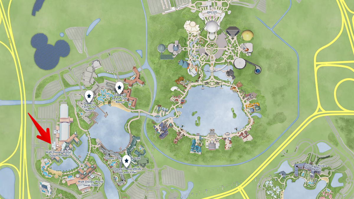 Walt Disney World Dolphin map