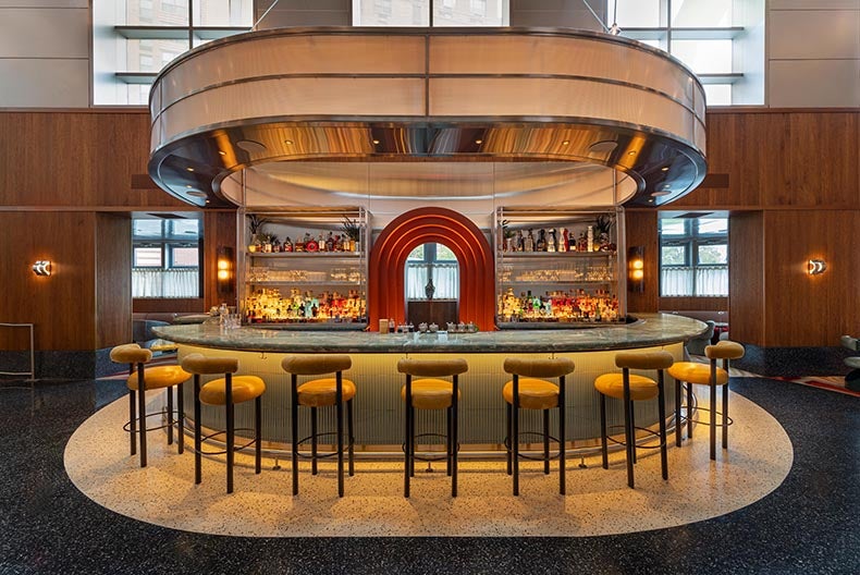 W Hoboken living room bar