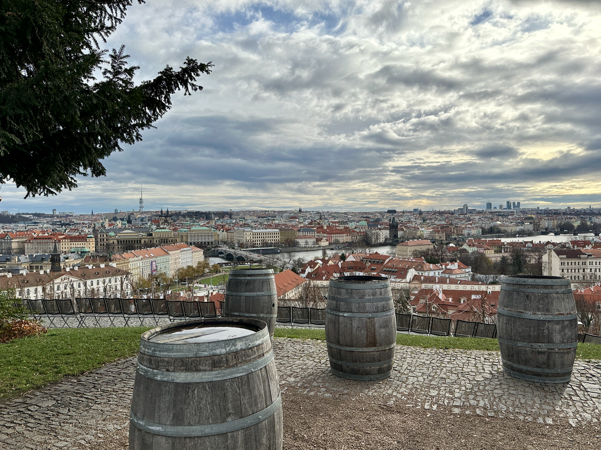 A view of Prague from a hill near Prague Castle