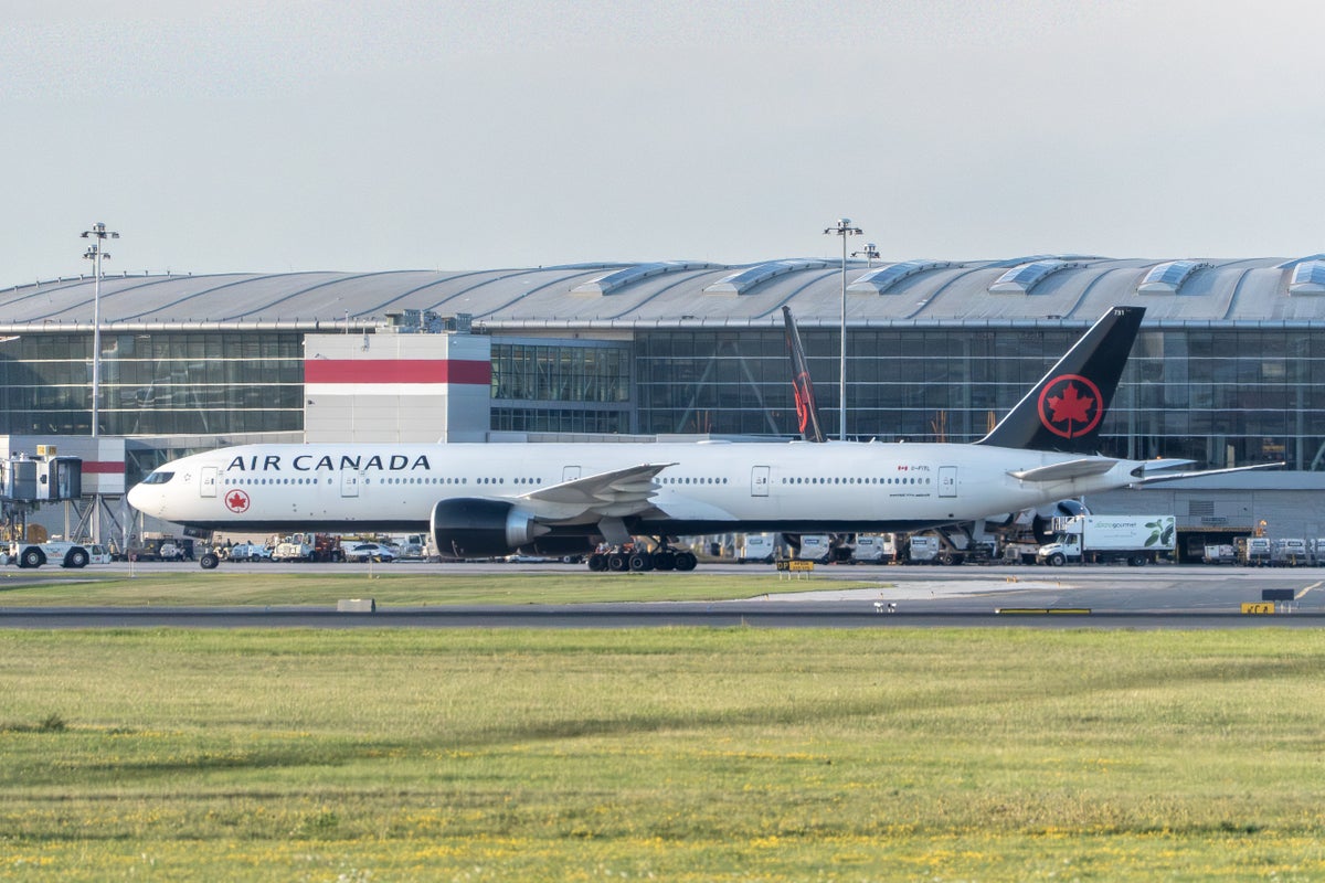 Air Canada 777 300er parked at YYZ