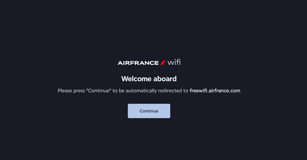 Air France Starlink step 1