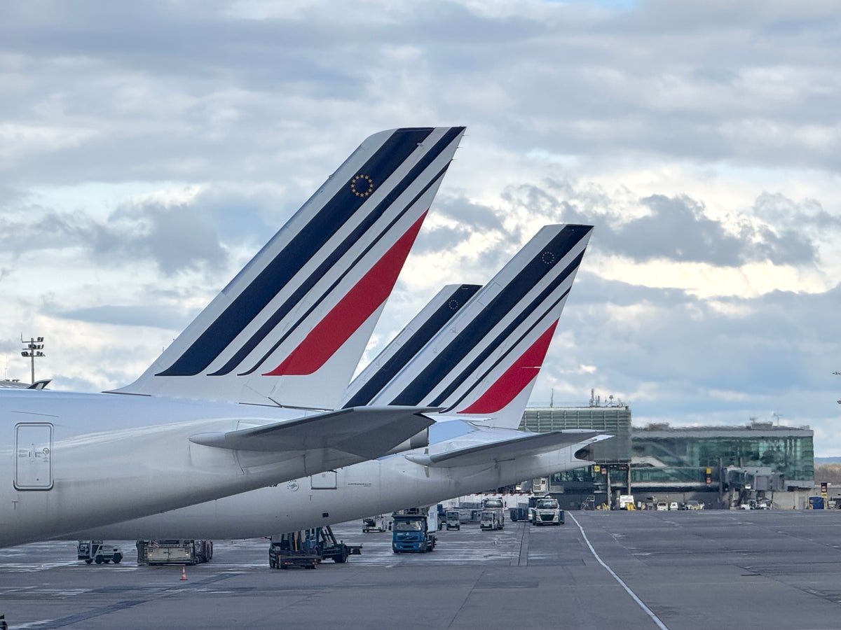 Air France tailfins at Paris Charles de Gaulle CDG