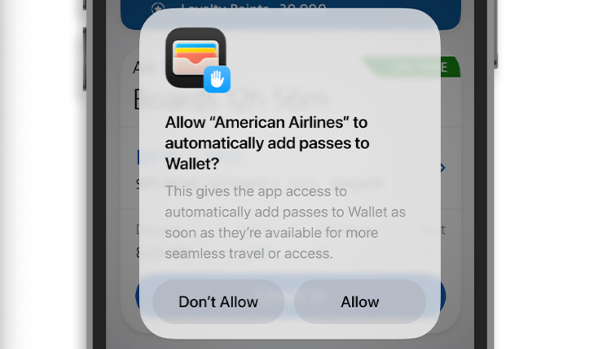 American Airlines automatic boarding pass