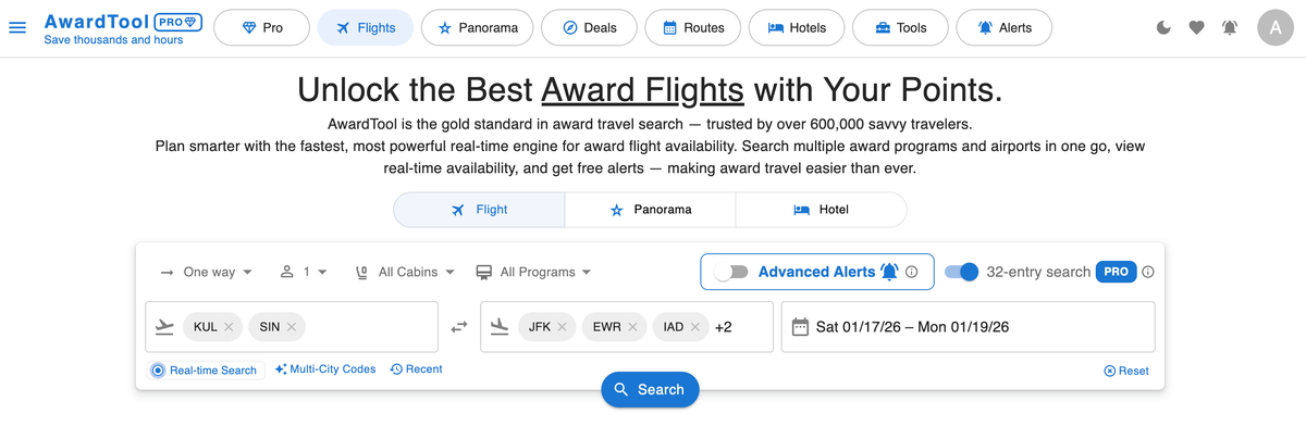 Award Tool Pro Search Using 32 Entries