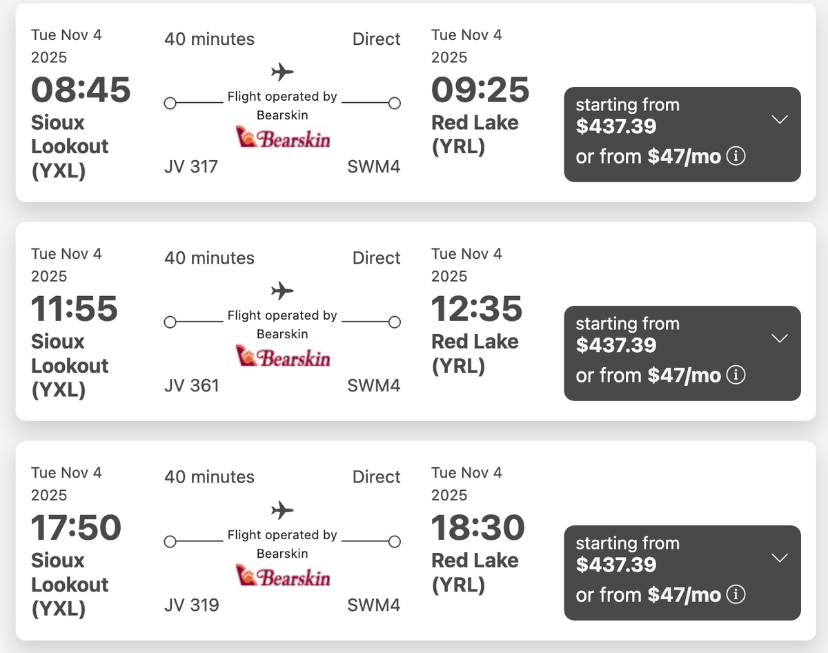 Bearskin Airlines flight prices Bearskin Airlines flight prices