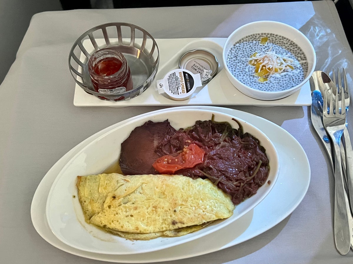 British Airways in flight catering from New York Newark EWR