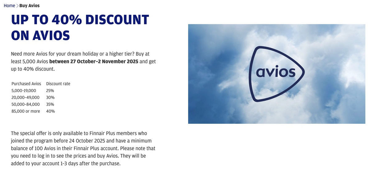 Buy Finnair Avios October 2025 1 Buy Finnair Avios October 2025 1