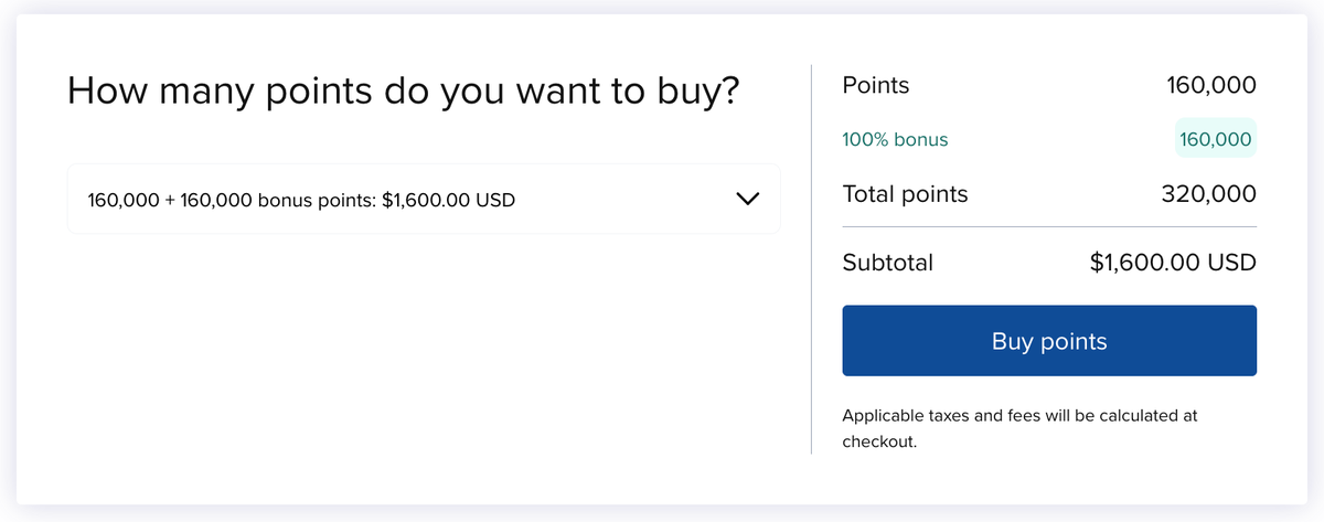 Buy Hilton points 100 bonus October 2025
