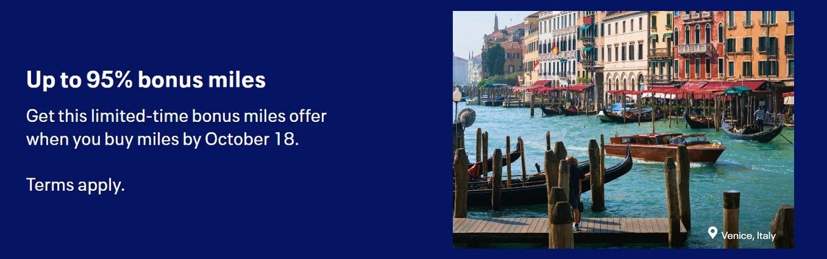 Buy United miles 95 bonus